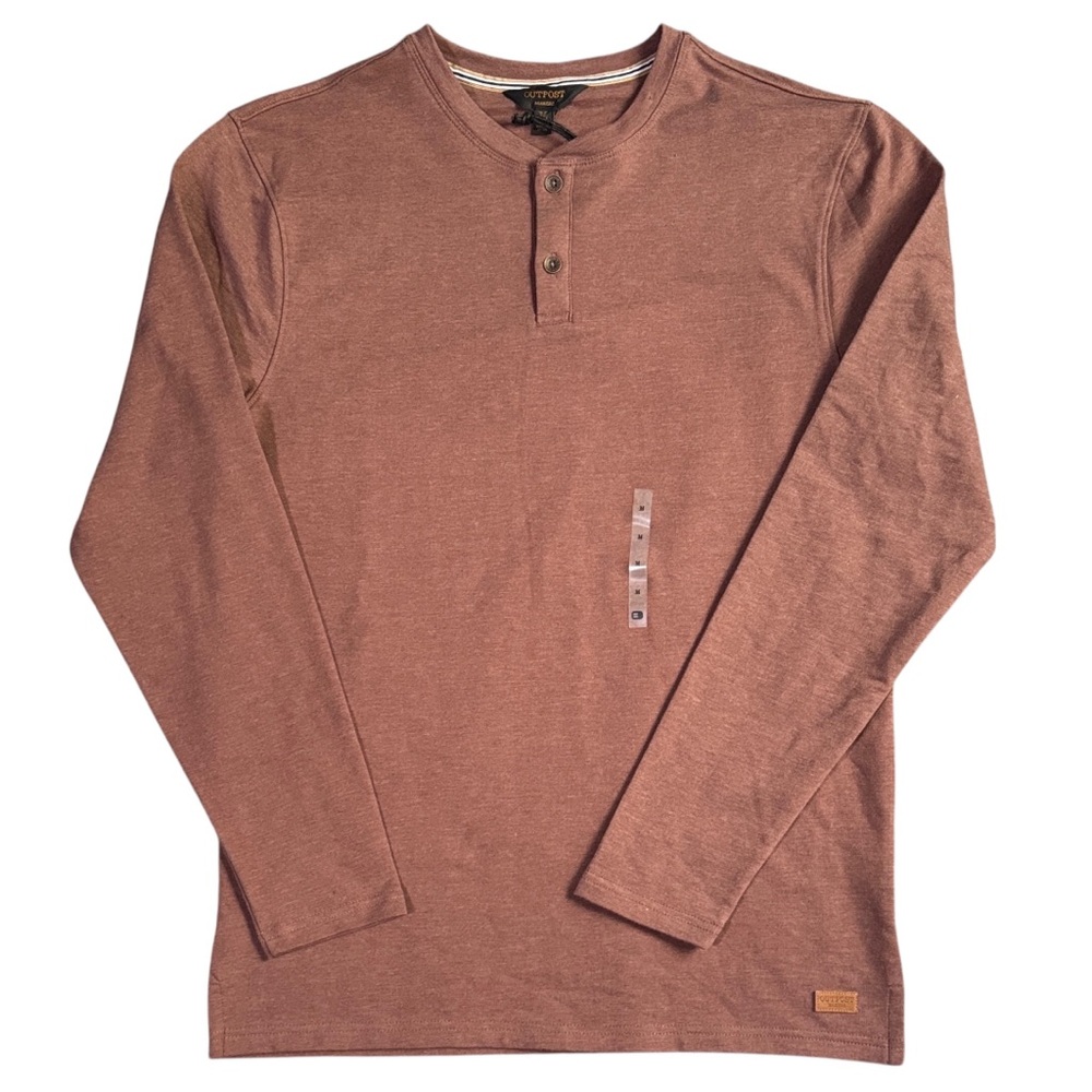 Outpost Makers Henley Long Sleeve Shirt Copper Men’s M NWT